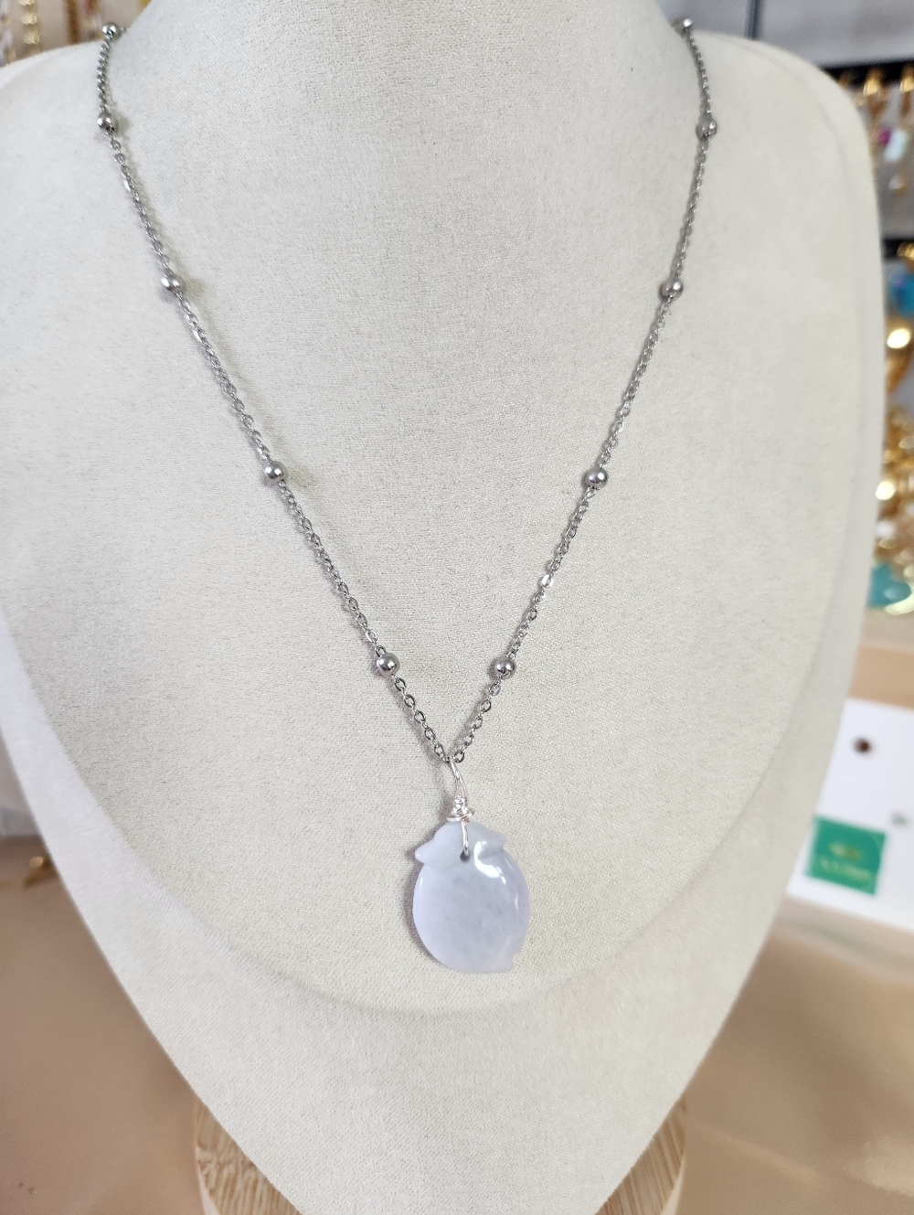 Stainless Steel Money Bag Charm Necklace